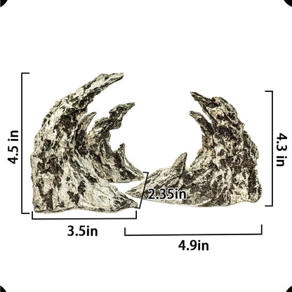 Fish Tank Decor- Jagged Canyon Rock Formation ，Made of Solid Sandstone，Suitable for a Variety of Fish Tank Scenes, DIY Planting Moss, Safe and Non-Toxic