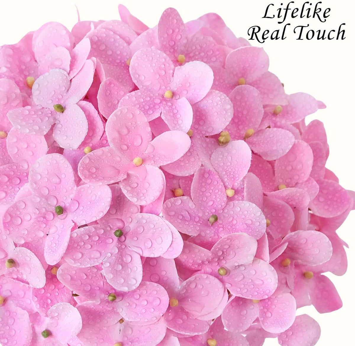 JINWOE Light Blue Hydrangea Artificial Flowers,4Pcs 20" Real Touch Lifelike Silk Artificial Hydrangeas, Full Fake Flowers for Bouquet Table Centerpieces Spring Wedding Indoor Home