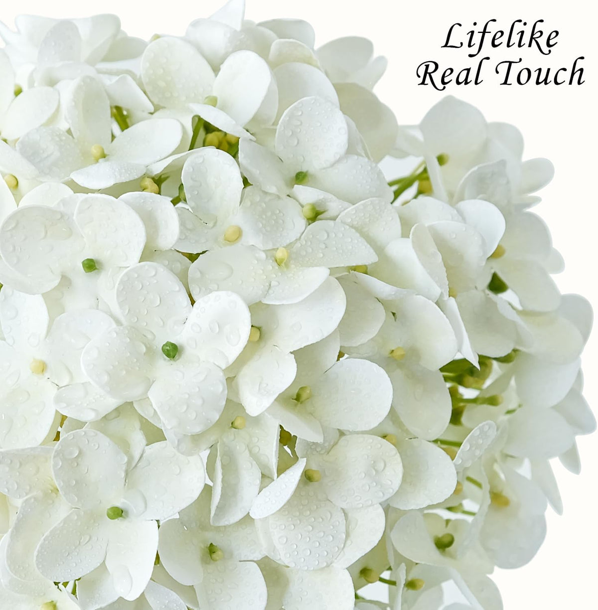 JINWOE Light Blue Hydrangea Artificial Flowers,4Pcs 20" Real Touch Lifelike Silk Artificial Hydrangeas, Full Fake Flowers for Bouquet Table Centerpieces Spring Wedding Indoor Home