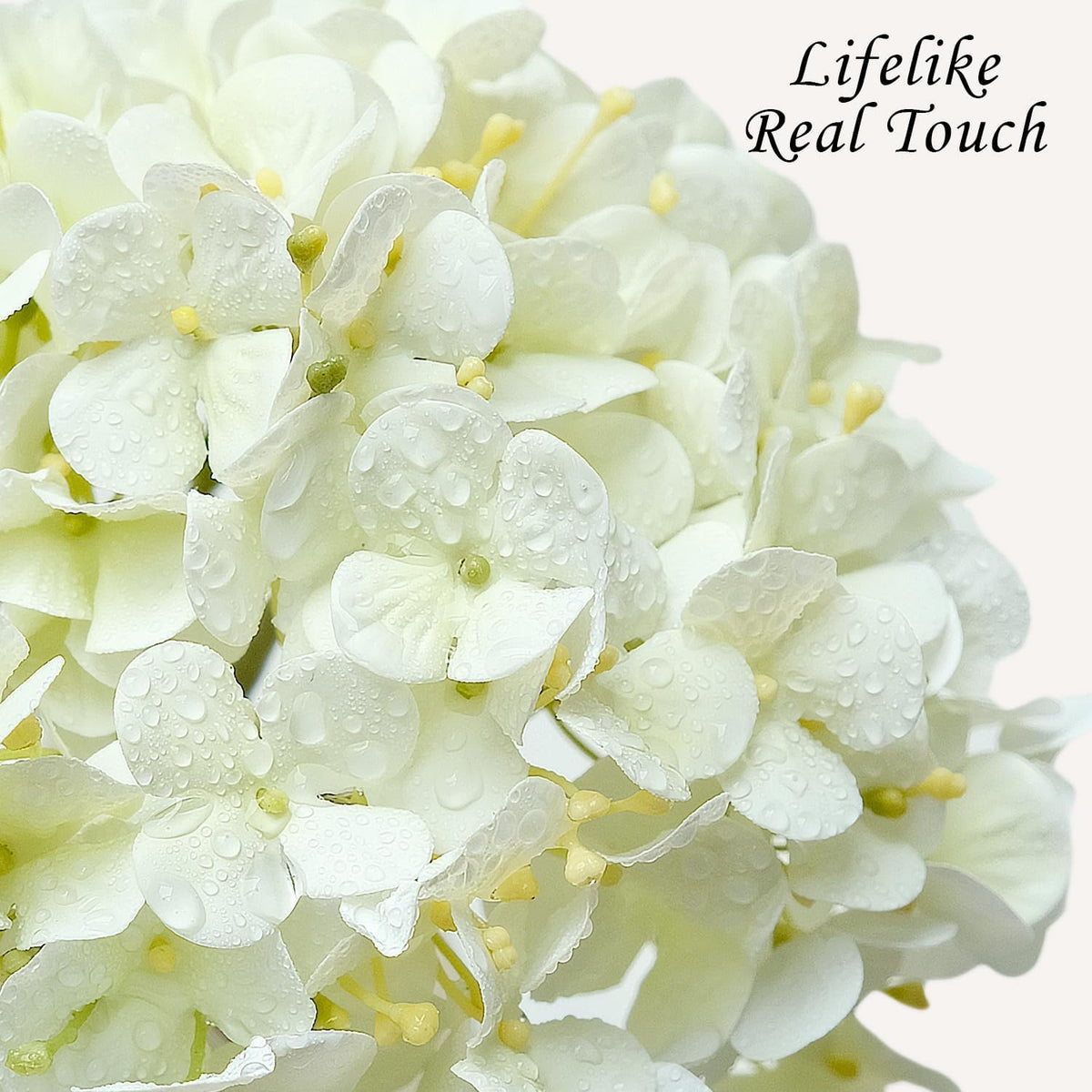 JINWOE Light Blue Hydrangea Artificial Flowers,4Pcs 20" Real Touch Lifelike Silk Artificial Hydrangeas, Full Fake Flowers for Bouquet Table Centerpieces Spring Wedding Indoor Home