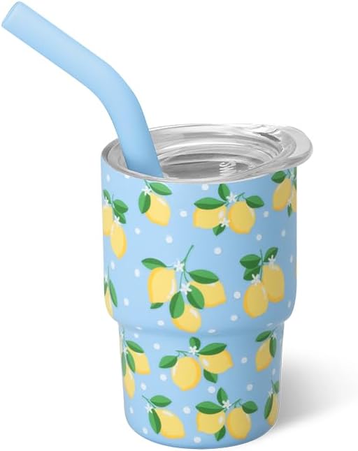 32oz Insulated Tumbler with Lid, Lemon Meringue | Triple Insulated Stainless Steel - Lid Included - Keeps Drinks Cold or Hot - Cup Holder Friendly - Dishwasher Safe