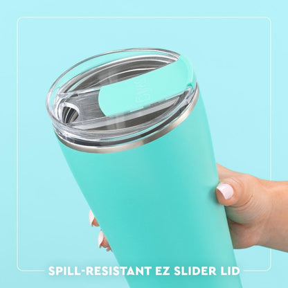 32oz Insulated Tumbler with Lid, Lemon Meringue | Triple Insulated Stainless Steel - Lid Included - Keeps Drinks Cold or Hot - Cup Holder Friendly - Dishwasher Safe