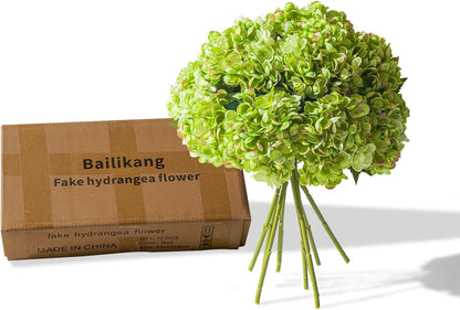 10PCS Faux Hydrangea Flower Hydrangea Artificial Flowers Hydrangea Bouquet Faux Flower Table Centerpieces for Home Wedding Bridal Bouquet Office Party DIY Floral Decor