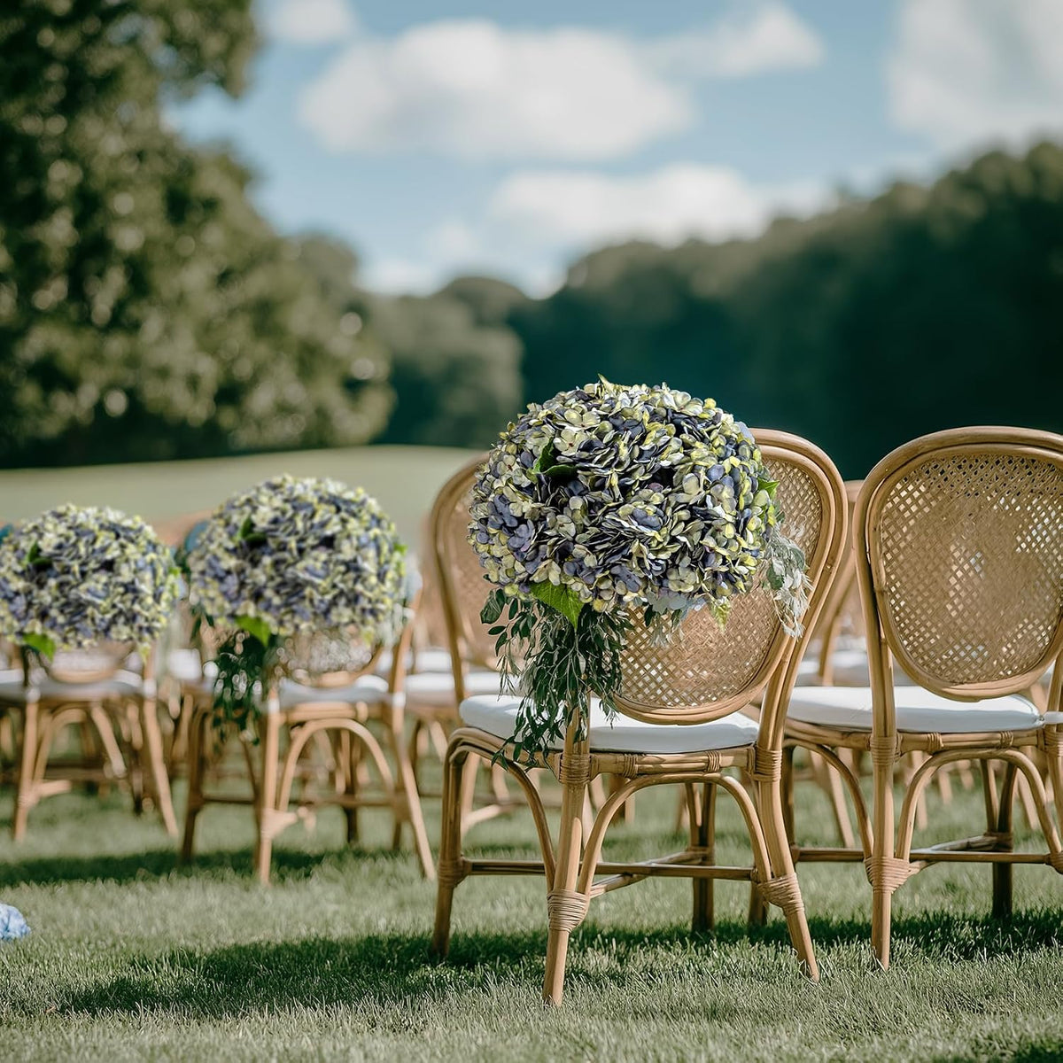 10PCS Faux Hydrangea Flower Hydrangea Artificial Flowers Hydrangea Bouquet Faux Flower Table Centerpieces for Home Wedding Bridal Bouquet Office Party DIY Floral Decor