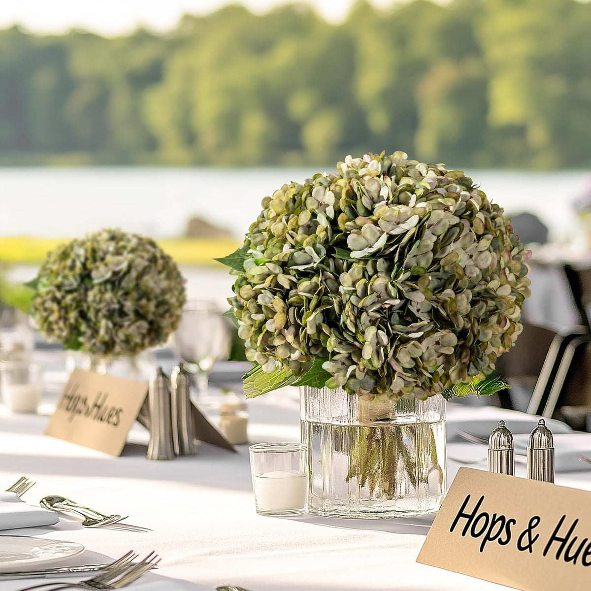 10PCS Faux Hydrangea Flower Hydrangea Artificial Flowers Hydrangea Bouquet Faux Flower Table Centerpieces for Home Wedding Bridal Bouquet Office Party DIY Floral Decor