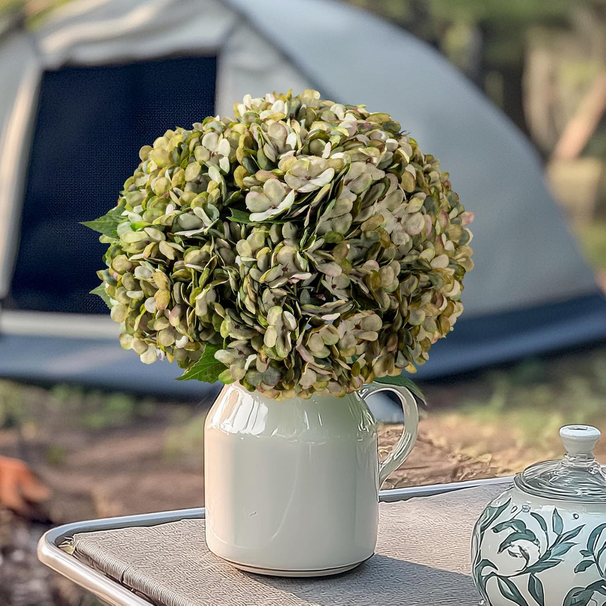 10PCS Faux Hydrangea Flower Hydrangea Artificial Flowers Hydrangea Bouquet Faux Flower Table Centerpieces for Home Wedding Bridal Bouquet Office Party DIY Floral Decor