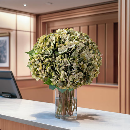 10PCS Faux Hydrangea Flower Hydrangea Artificial Flowers Hydrangea Bouquet Faux Flower Table Centerpieces for Home Wedding Bridal Bouquet Office Party DIY Floral Decor