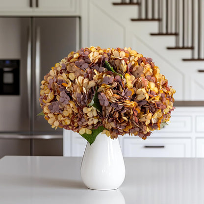 10PCS Faux Hydrangea Flower Hydrangea Artificial Flowers Hydrangea Bouquet Faux Flower Table Centerpieces for Home Wedding Bridal Bouquet Office Party DIY Floral Decor