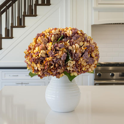 10PCS Faux Hydrangea Flower Hydrangea Artificial Flowers Hydrangea Bouquet Faux Flower Table Centerpieces for Home Wedding Bridal Bouquet Office Party DIY Floral Decor