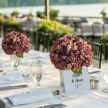 10PCS Faux Hydrangea Flower Hydrangea Artificial Flowers Hydrangea Bouquet Faux Flower Table Centerpieces for Home Wedding Bridal Bouquet Office Party DIY Floral Decor