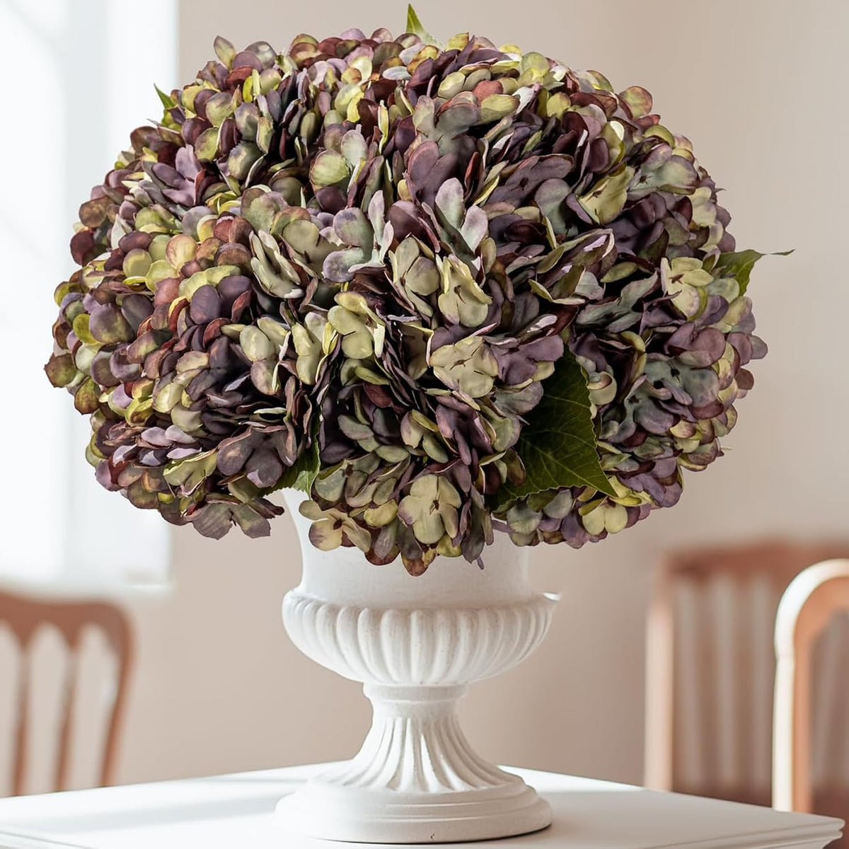 10PCS Faux Hydrangea Flower Hydrangea Artificial Flowers Hydrangea Bouquet Faux Flower Table Centerpieces for Home Wedding Bridal Bouquet Office Party DIY Floral Decor