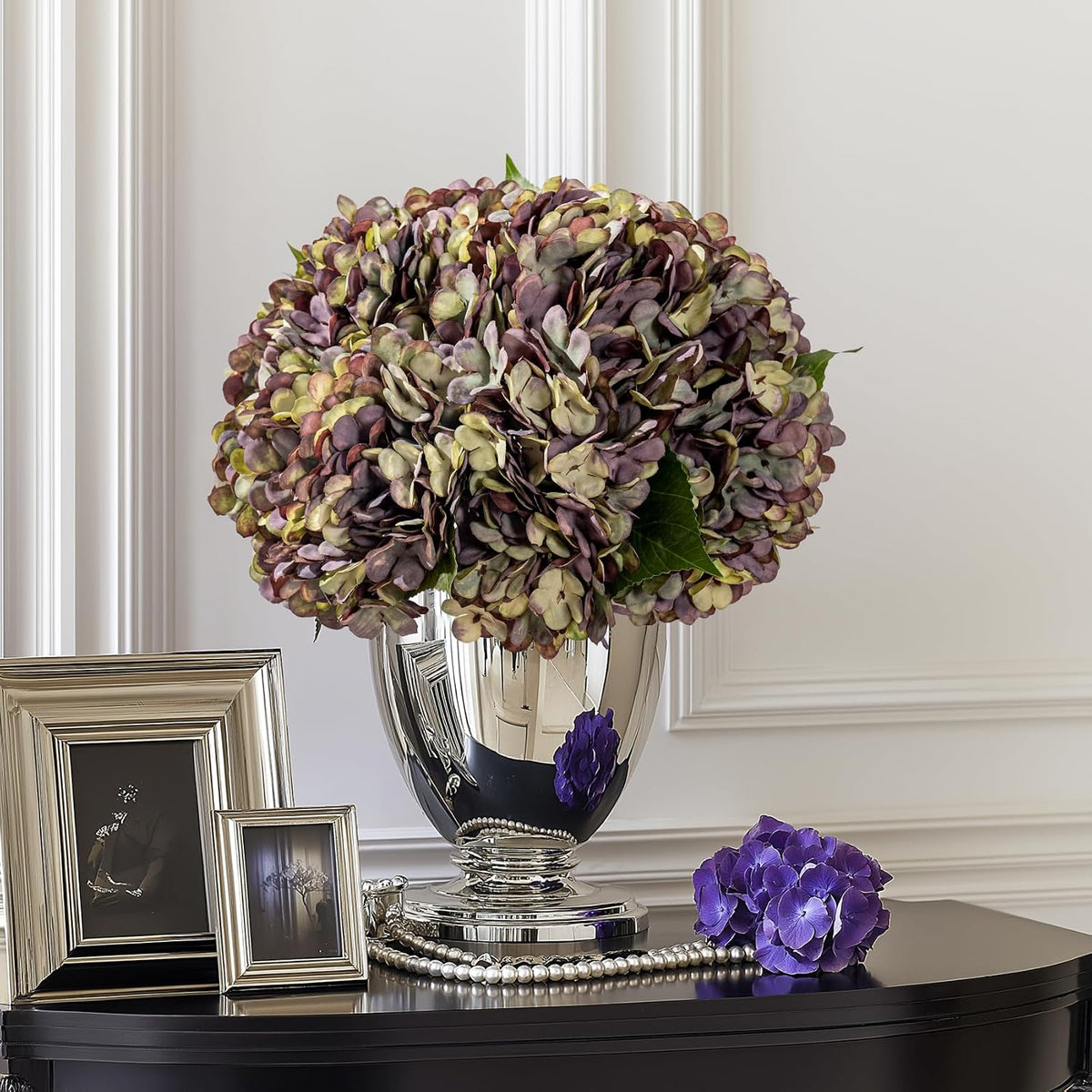10PCS Faux Hydrangea Flower Hydrangea Artificial Flowers Hydrangea Bouquet Faux Flower Table Centerpieces for Home Wedding Bridal Bouquet Office Party DIY Floral Decor