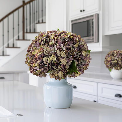10PCS Faux Hydrangea Flower Hydrangea Artificial Flowers Hydrangea Bouquet Faux Flower Table Centerpieces for Home Wedding Bridal Bouquet Office Party DIY Floral Decor