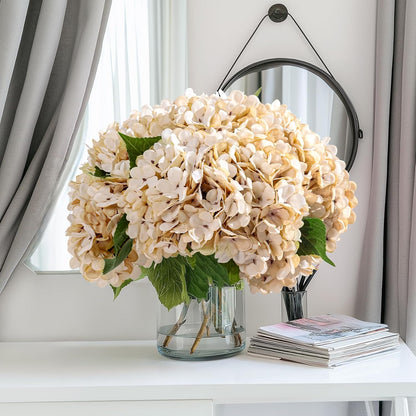 10PCS Faux Hydrangea Flower Hydrangea Artificial Flowers Hydrangea Bouquet Faux Flower Table Centerpieces for Home Wedding Bridal Bouquet Office Party DIY Floral Decor