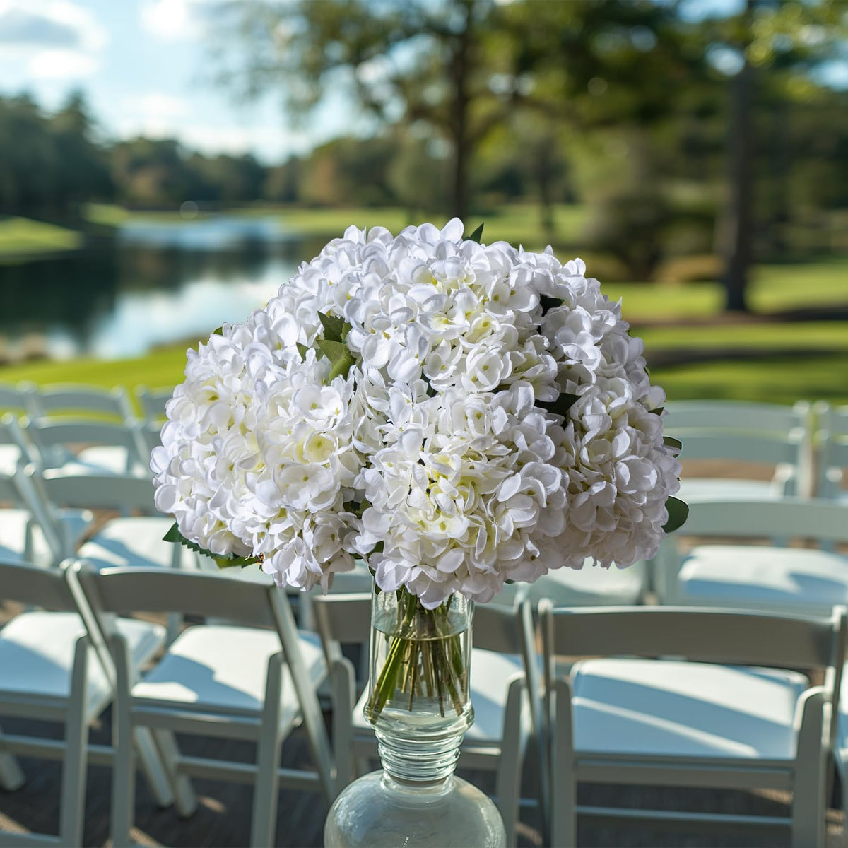 10PCS Faux Hydrangea Flower Hydrangea Artificial Flowers Hydrangea Bouquet Faux Flower Table Centerpieces for Home Wedding Bridal Bouquet Office Party DIY Floral Decor