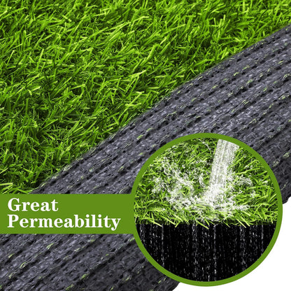 6 Packs Artificial Grass Square Mat 12 x 12 Inch Fake Grass Turf Patch with Drainage Hole Synthetic Garden Grass Tiles Realistic Grass Rug for DIY Indoor Outdoor