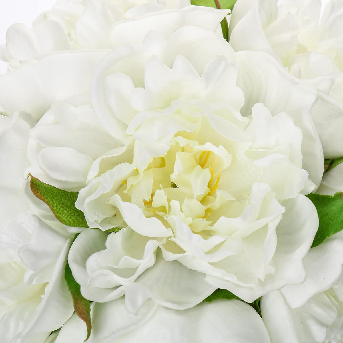 Hydrangea Artificial Flowers with Vase White Silk Fake Flowers Arrangements in Glass Vase with Faux Water for Home Bathroom Office Table Centerpiece Shelf Decorations