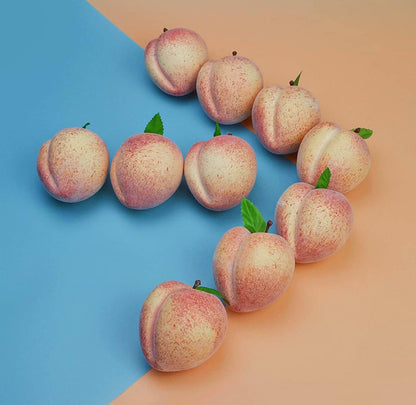 Fake Fruit Home House Kitchen Party Decoration Simulation Artificial Lifelike Peach 10pcs Set