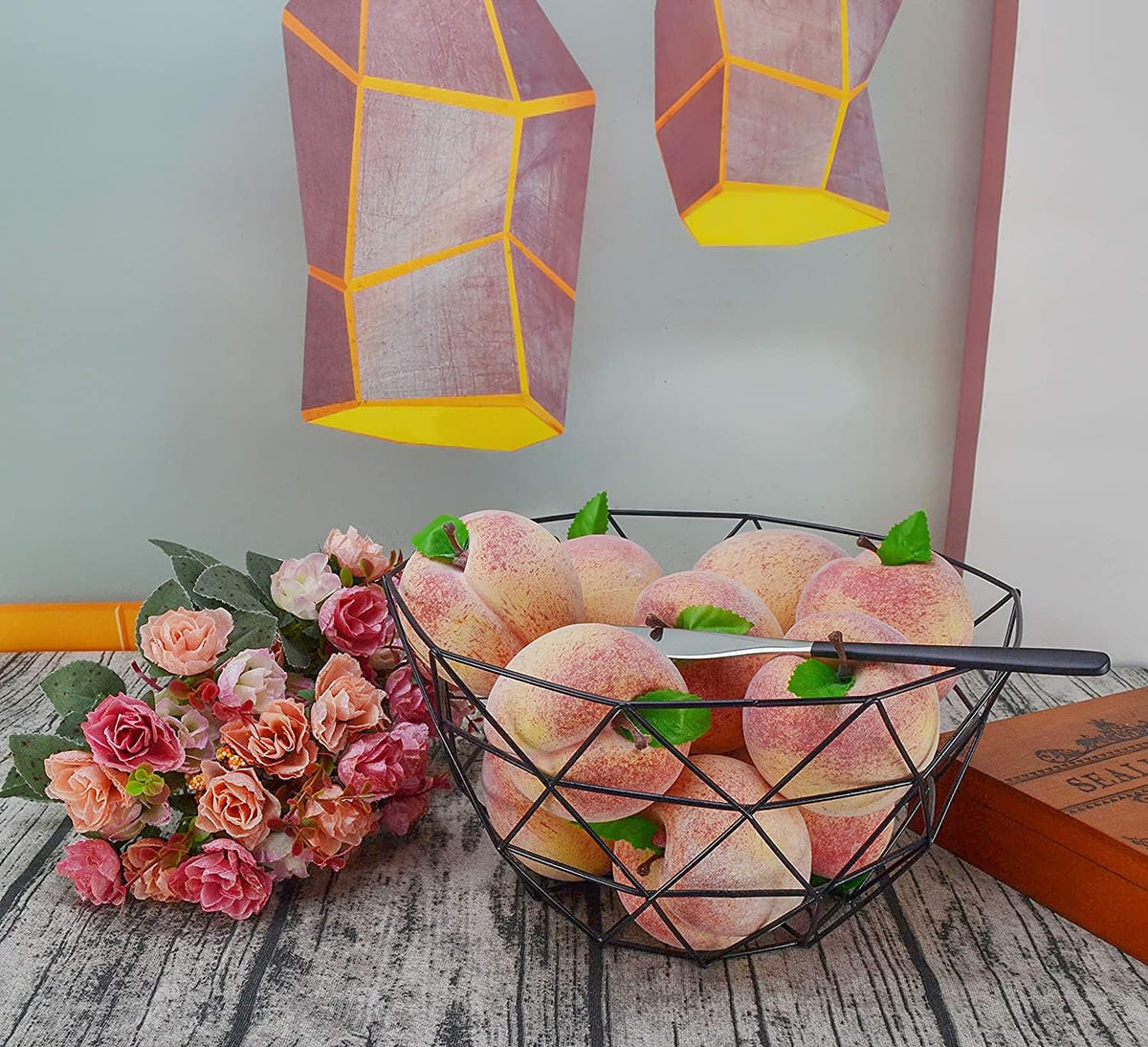 Fake Fruit Home House Kitchen Party Decoration Simulation Artificial Lifelike Peach 10pcs Set