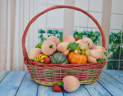 Fake Fruit Home House Kitchen Party Decoration Simulation Artificial Lifelike Peach 10pcs Set
