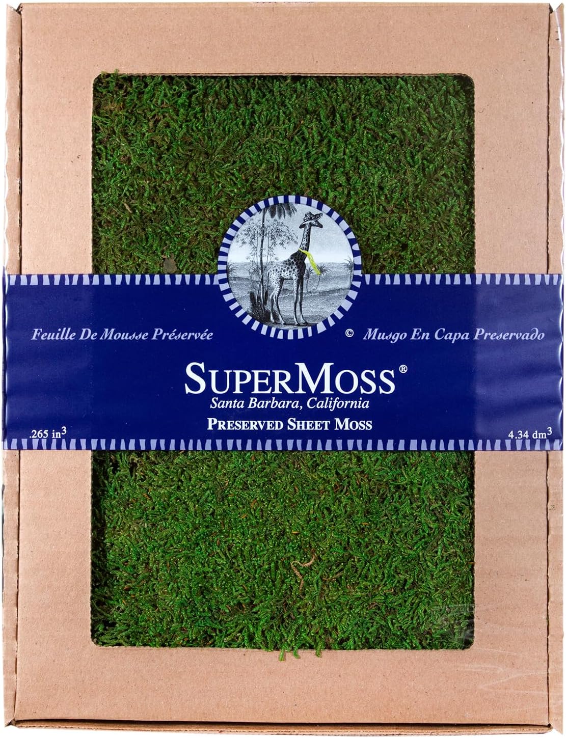 (21485) Sheet Moss – Flat Moss for Plants, Terrariums, Wedding Decor & Crafts, Safe, Non-Toxic, Long-Lasting Green Moss for Indoor Plants, Vivariums & Green Wall Art, 175 Cu. in., Preserved