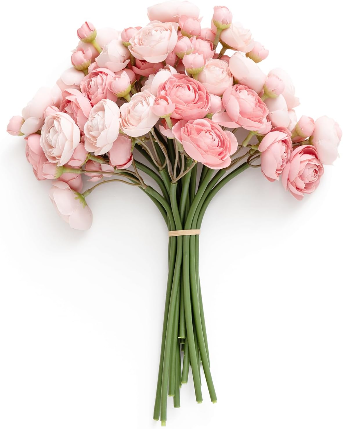 Fake Flower Artificial Flower Faux Silk Ranunculus Dusty Rose | Silk Flower, Realistic Artificial Flowers, Flowers for Vase, Real Touch Flowers, Table Centerpieces, Faux Floral Stems, 18pcs