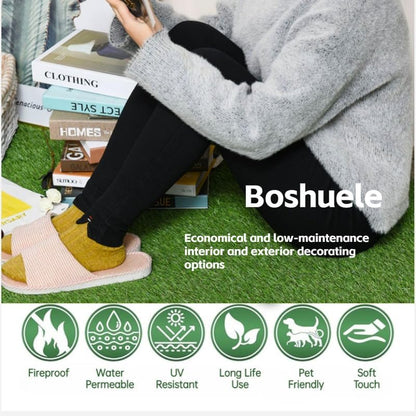 3FT x 10FT Artificial Turf 1.38inch Simulated Synthetic Fake Grass with Drainage Holes, Reusable Grass Urinal for Dogs, Backyard Lawn Rug Doormat Decorations, Custom