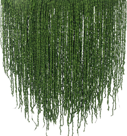 100 Pcs Hanging Moss Vines Faux Moss Garland for Decorating Artificial Amaranthus Hanging Flowers 63" Fake Mossy Rope for Crafts Wedding Arch Floral Arrangment Wall Hanging Mantle Green