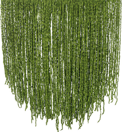 100 Pcs Hanging Moss Vines Faux Moss Garland for Decorating Artificial Amaranthus Hanging Flowers 63" Fake Mossy Rope for Crafts Wedding Arch Floral Arrangment Wall Hanging Mantle Green