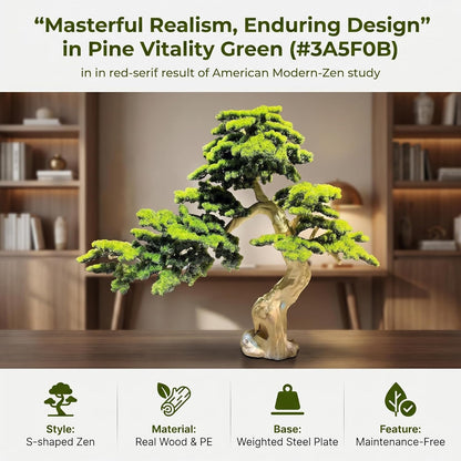 Large Artificial Bonsai Tree - Faux Plants Indoor Podocarpus Tree, Realistic Guest-Greeting Pine Decor for Home Office, Living Room, Farmhouse Zen Decor (5FT)
