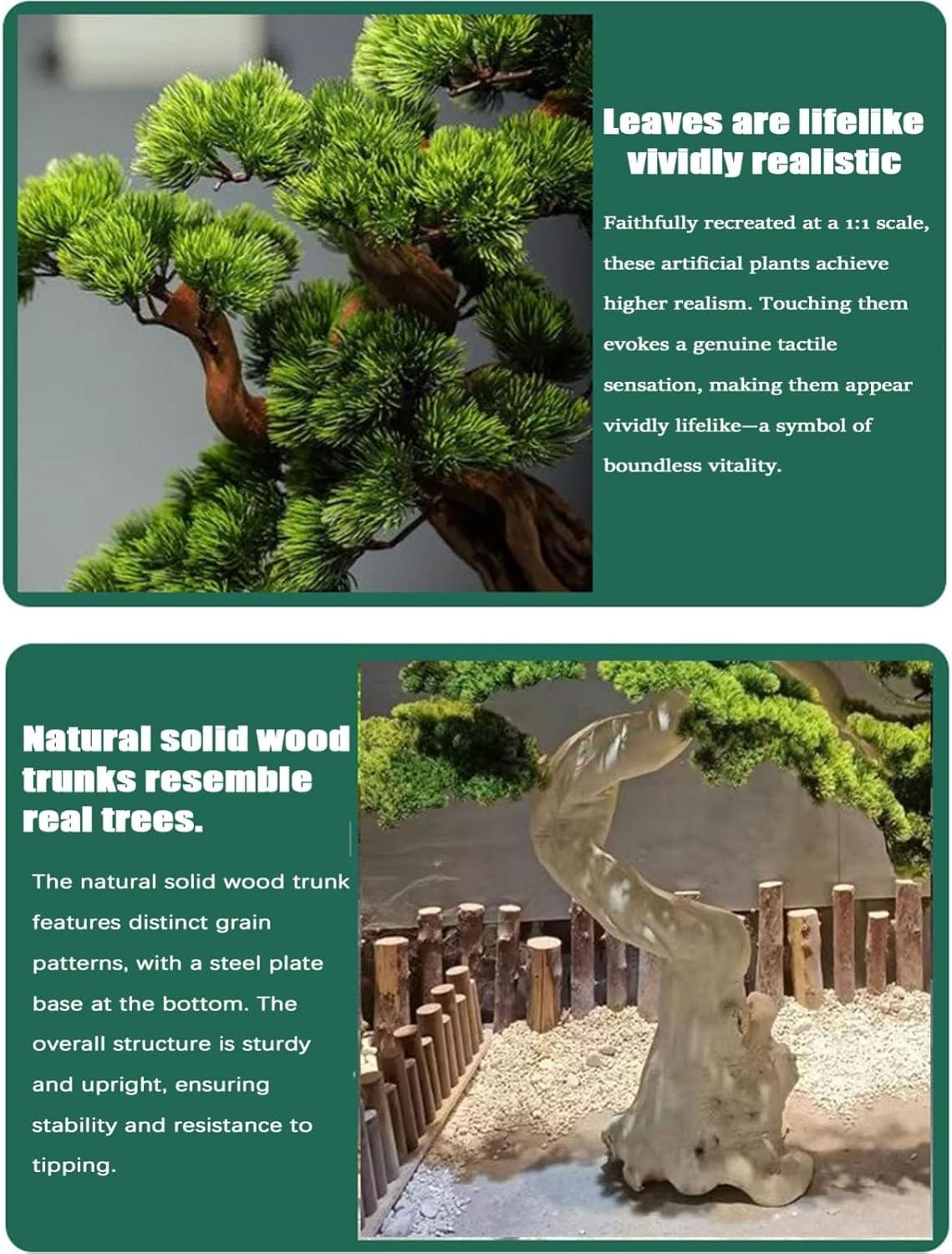 Large Artificial Bonsai Tree - Faux Plants Indoor Podocarpus Tree, Realistic Guest-Greeting Pine Decor for Home Office, Living Room, Farmhouse Zen Decor (5FT)
