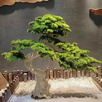 Large Artificial Bonsai Tree - Faux Plants Indoor Podocarpus Tree, Realistic Guest-Greeting Pine Decor for Home Office, Living Room, Farmhouse Zen Decor (5FT)