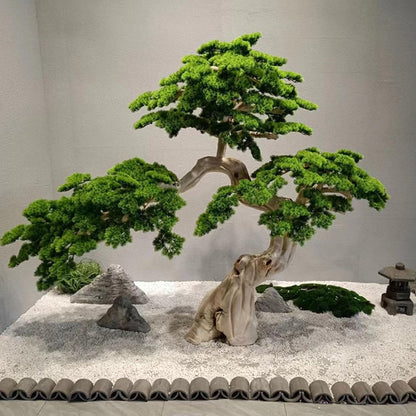 Large Artificial Bonsai Tree - Faux Plants Indoor Podocarpus Tree, Realistic Guest-Greeting Pine Decor for Home Office, Living Room, Farmhouse Zen Decor (5FT)