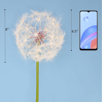 TOPIA Giant Artificial Dandelion Flower Fake Dandelion Decor for Home (2 Pcs) (White)