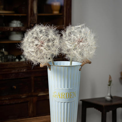 TOPIA Giant Artificial Dandelion Flower Fake Dandelion Decor for Home (2 Pcs) (White)