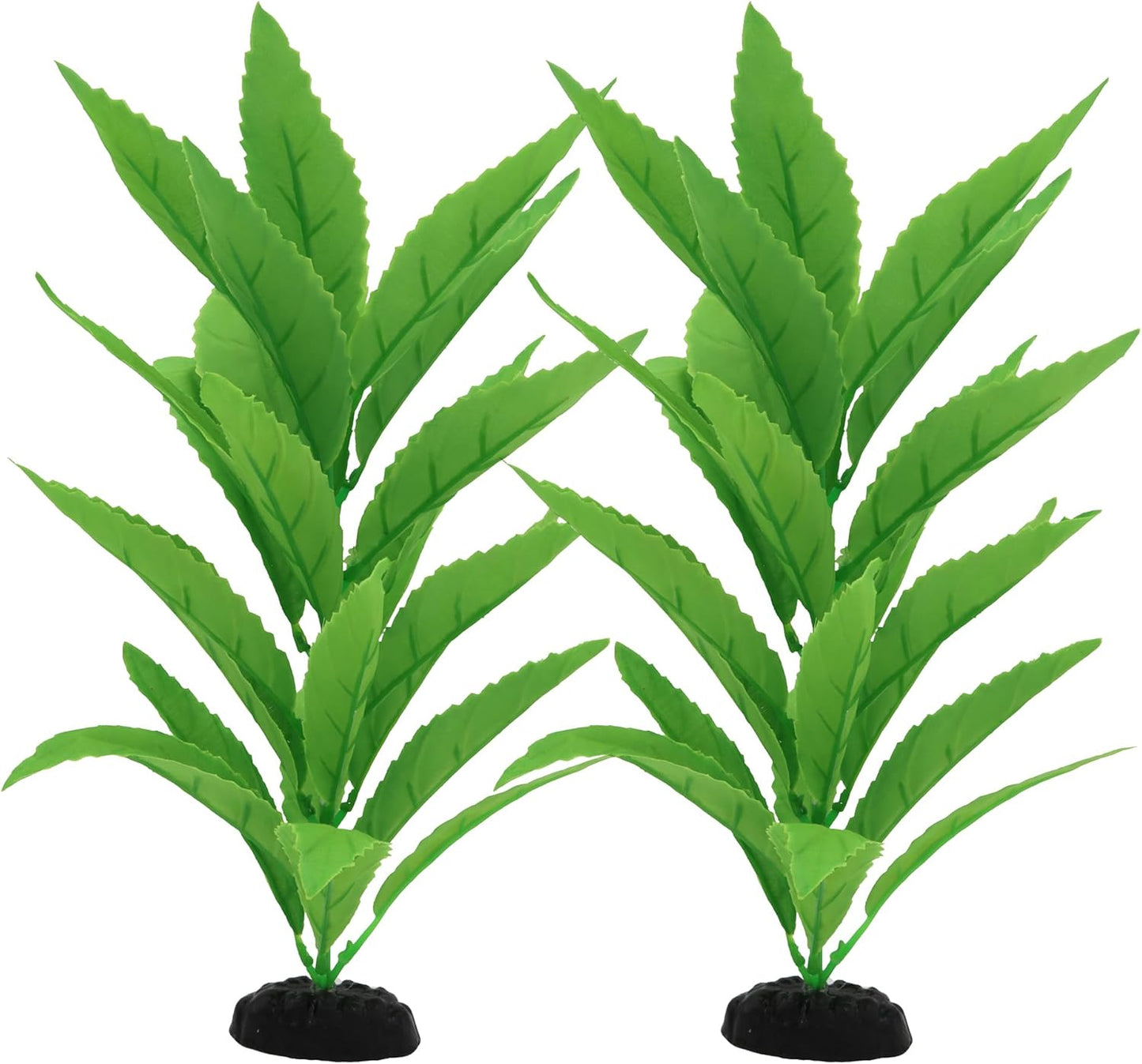2-Pack 12 Inch Aquarium Silk Aquarium Plants, Artificial Plastic Plant | For Small Tank, Goldfish, Fish Hides