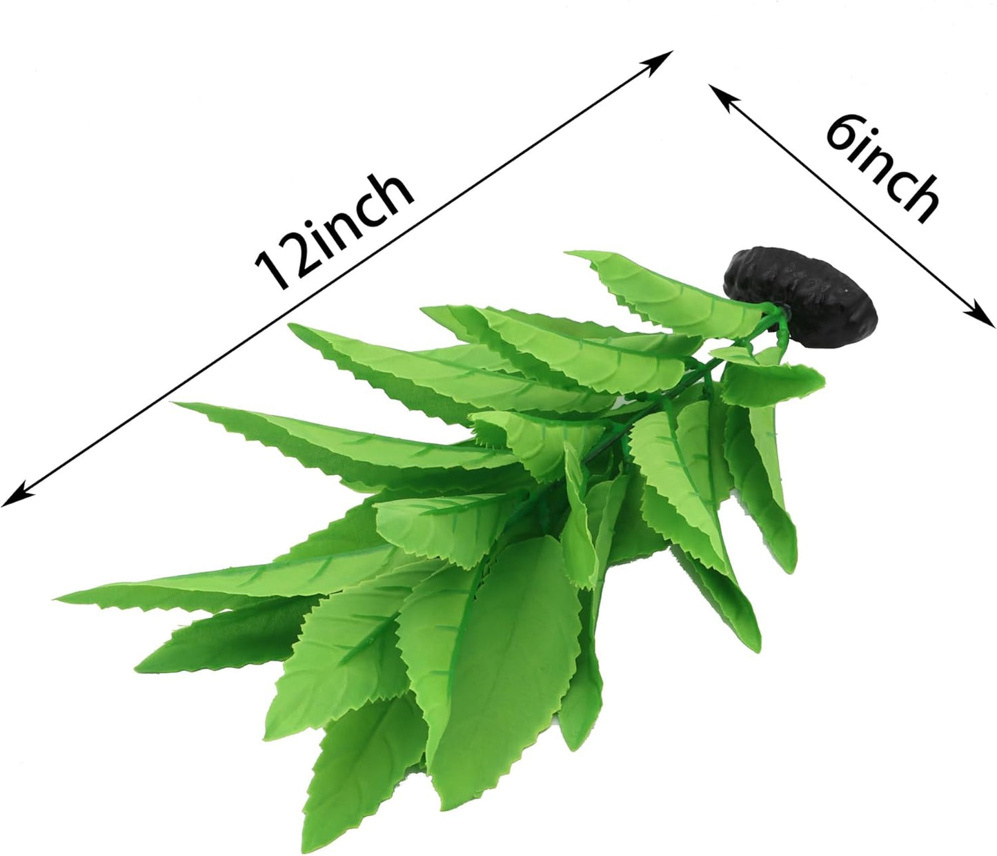 2-Pack 12 Inch Aquarium Silk Aquarium Plants, Artificial Plastic Plant | For Small Tank, Goldfish, Fish Hides