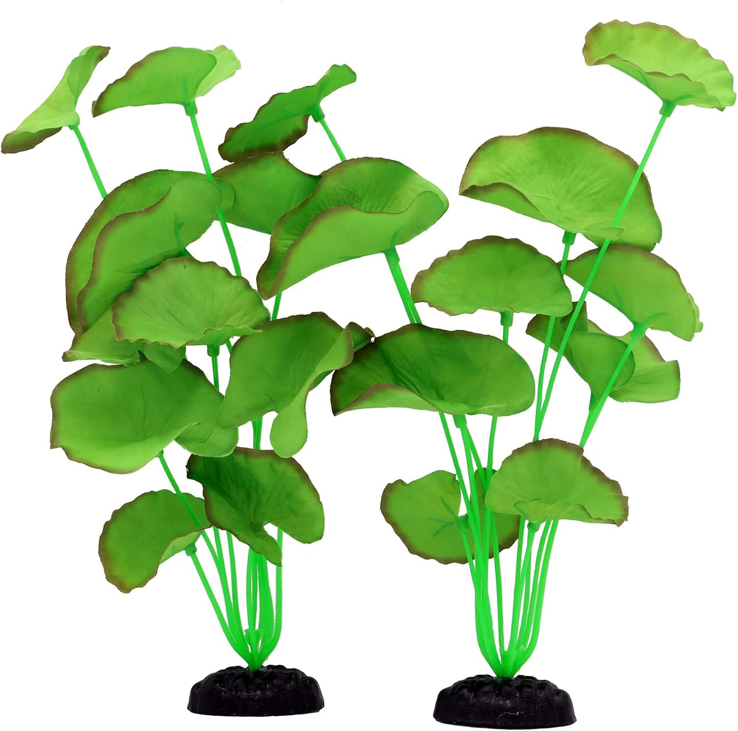2-Pack 12 Inch Aquarium Silk Aquarium Plants, Artificial Plastic Plant | For Small Tank, Goldfish, Fish Hides