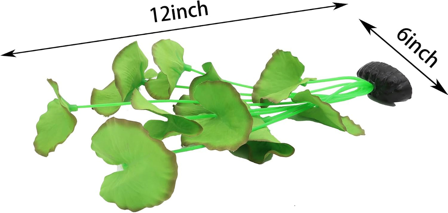 2-Pack 12 Inch Aquarium Silk Aquarium Plants, Artificial Plastic Plant | For Small Tank, Goldfish, Fish Hides