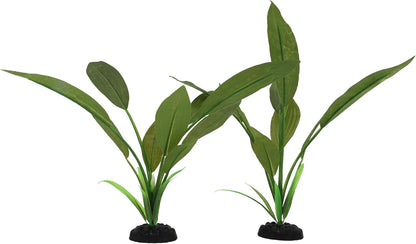 2-Pack 12 Inch Aquarium Silk Aquarium Plants, Artificial Plastic Plant | For Small Tank, Goldfish, Fish Hides