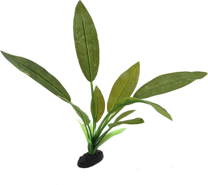 2-Pack 12 Inch Aquarium Silk Aquarium Plants, Artificial Plastic Plant | For Small Tank, Goldfish, Fish Hides