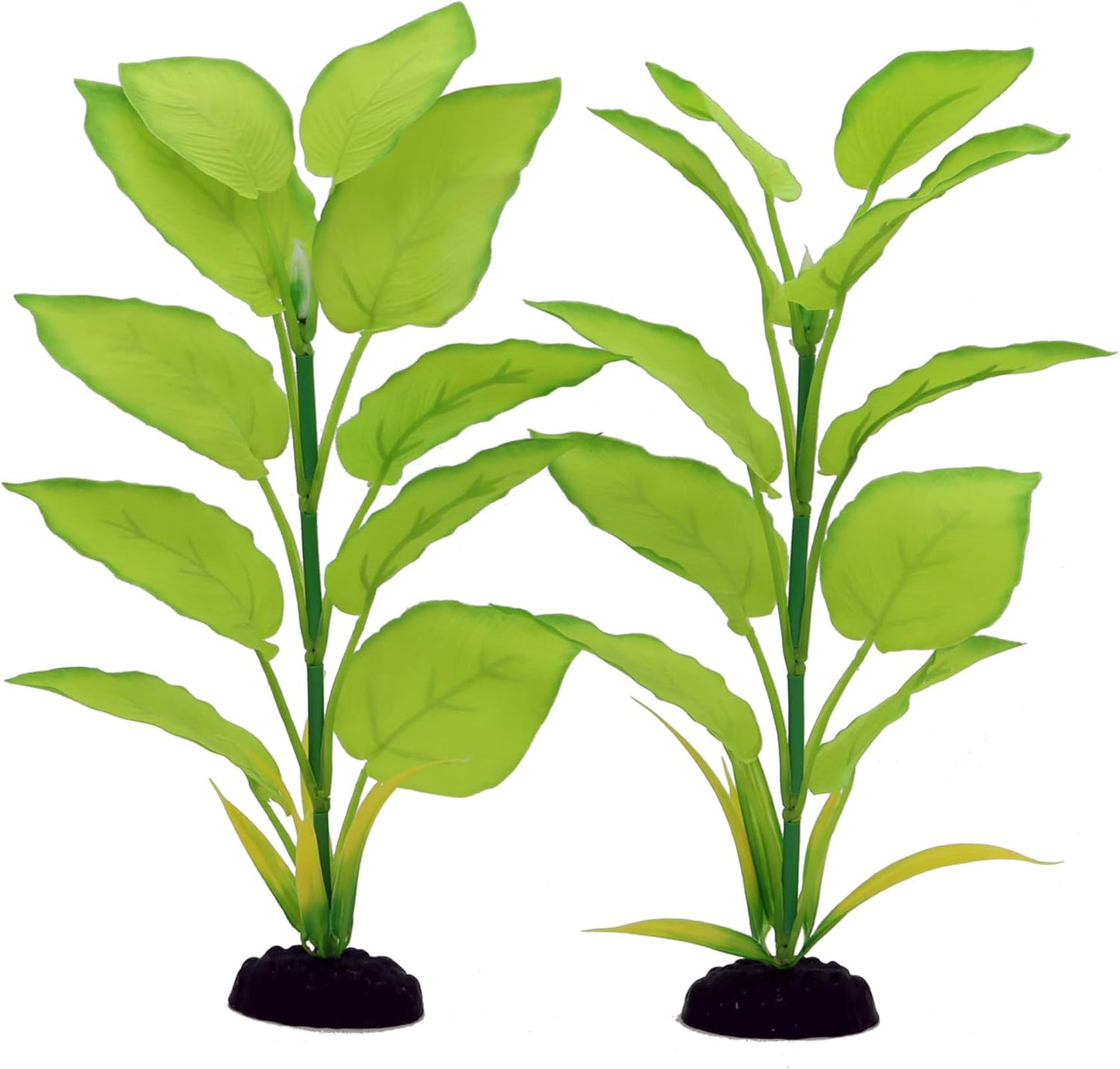 2-Pack 12 Inch Aquarium Silk Aquarium Plants, Artificial Plastic Plant | For Small Tank, Goldfish, Fish Hides