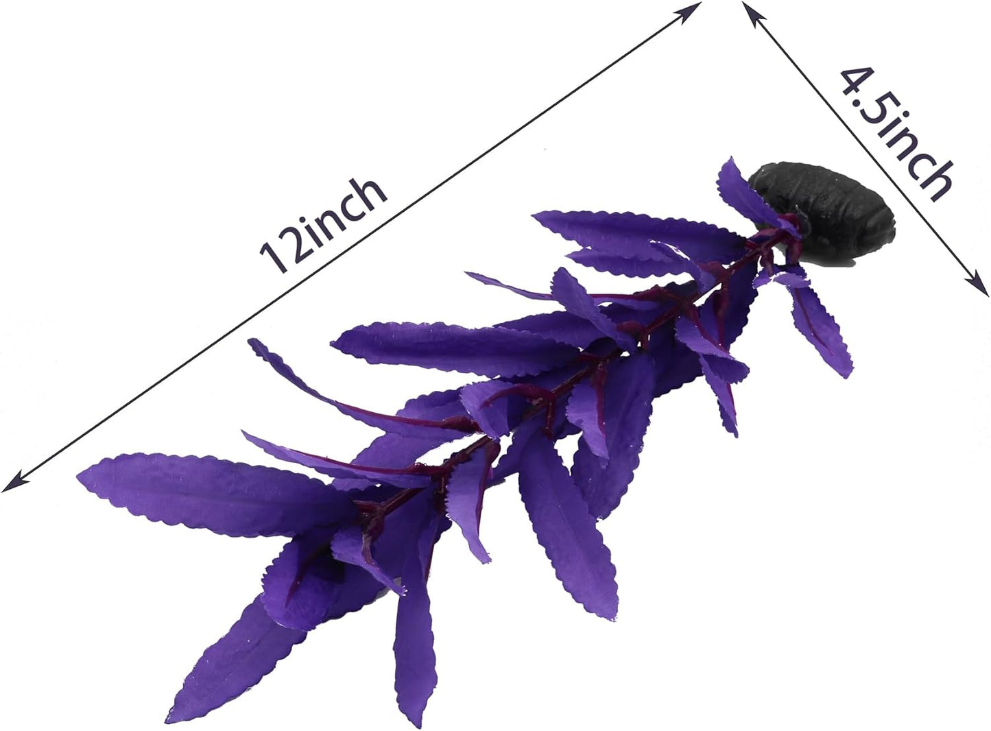 2-Pack 12 Inch Aquarium Silk Aquarium Plants, Artificial Plastic Plant | For Small Tank, Goldfish, Fish Hides