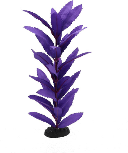 2-Pack 12 Inch Aquarium Silk Aquarium Plants, Artificial Plastic Plant | For Small Tank, Goldfish, Fish Hides