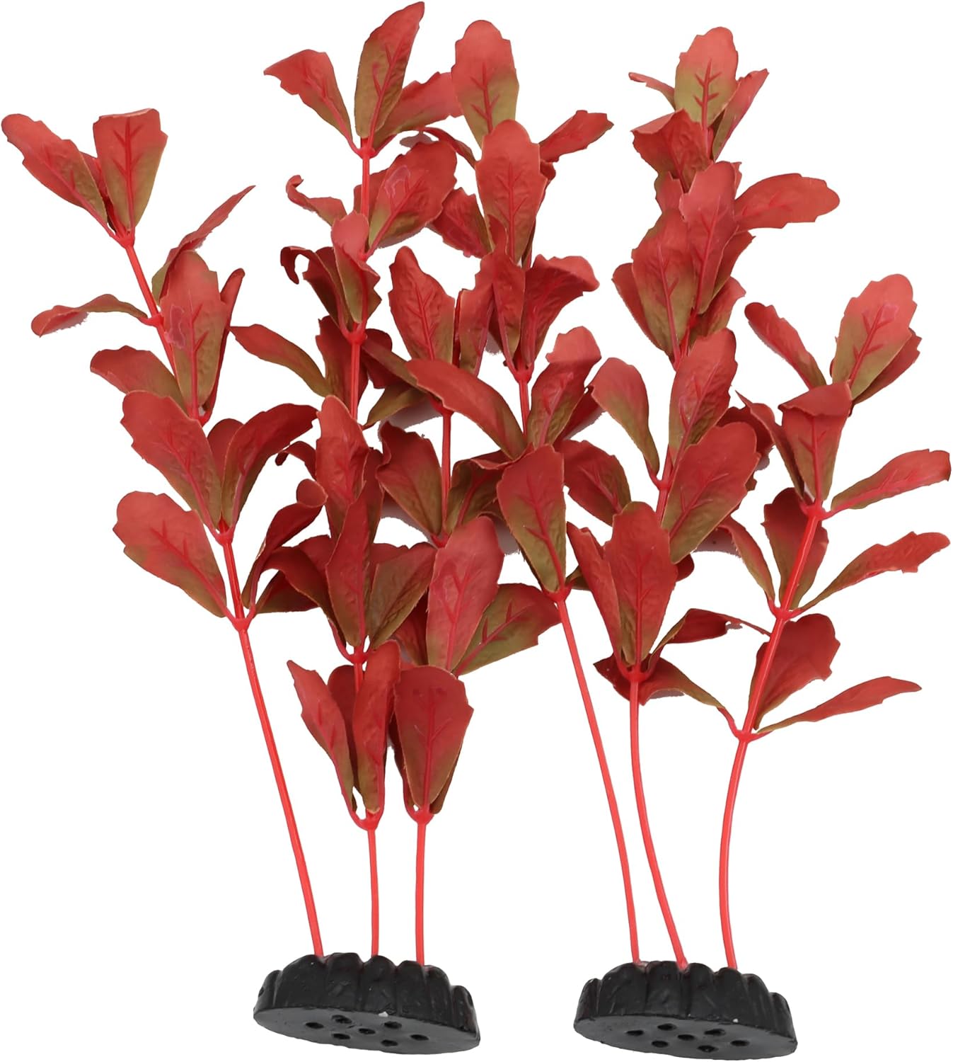 2-Pack 12 Inch Aquarium Silk Aquarium Plants, Artificial Plastic Plant | For Small Tank, Goldfish, Fish Hides