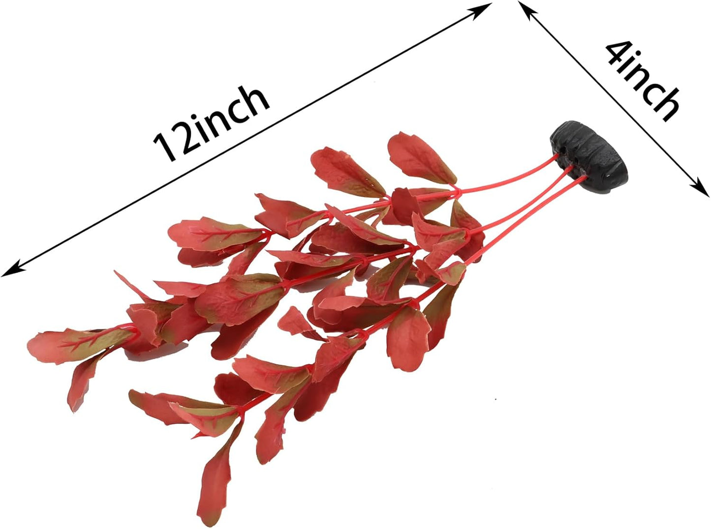 2-Pack 12 Inch Aquarium Silk Aquarium Plants, Artificial Plastic Plant | For Small Tank, Goldfish, Fish Hides