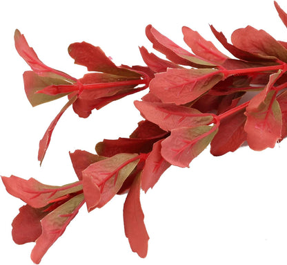 2-Pack 12 Inch Aquarium Silk Aquarium Plants, Artificial Plastic Plant | For Small Tank, Goldfish, Fish Hides