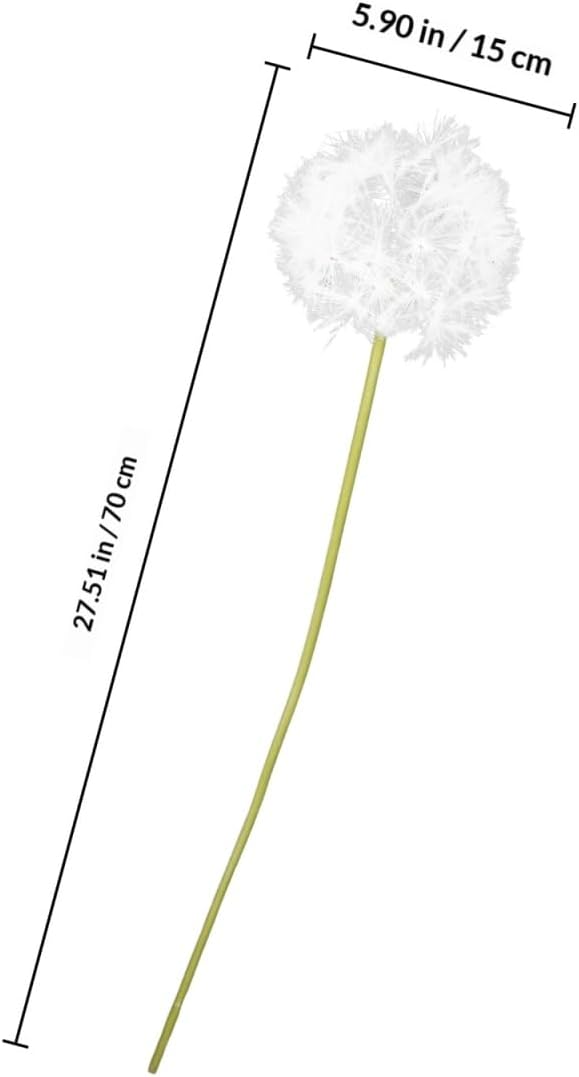 Simulated Dandelion Artificial Flowers 27.55In Faux Dried Flower Vase Filler Fake Dandelion for Indoor Outdoor Home Decor Wedding Party Centerpiece