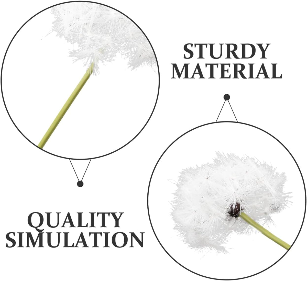 Simulated Dandelion Artificial Flowers 27.55In Faux Dried Flower Vase Filler Fake Dandelion for Indoor Outdoor Home Decor Wedding Party Centerpiece