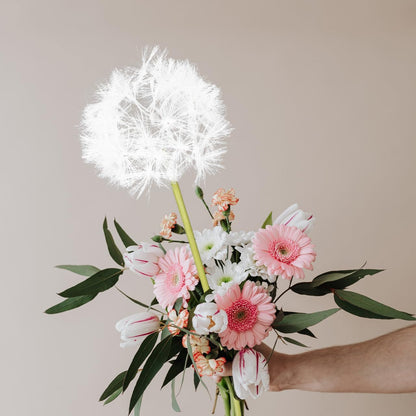 Simulated Dandelion Artificial Flowers 27.55In Faux Dried Flower Vase Filler Fake Dandelion for Indoor Outdoor Home Decor Wedding Party Centerpiece